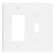 thumbnail image 1 of Placa de pared Leviton, termoplástica, nailon, color blanco, 2 elementos, paquete de 1, 1 of 1