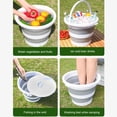 thumbnail image 5 of Tarmeek Collapsible Silicone Bucket 10L Portable Foldable Water Bucket for Camping Hiking Fishing Beach Travel Car Wash Space-Saving Tear-Resistant Lightweight with Handle, 5 of 9