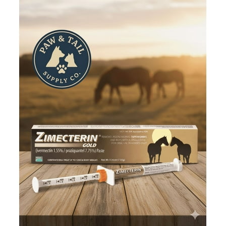 Merial Zimecterin Gold Dewormer Paste Horses 7.35g Treats Tapeworms Bots 1250 lb