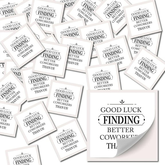 Candle Stickers Labels Square 2.52 Inch 30pcs Good Luck Finding Better Coworkers Than Sticker Self Adhesive Labels for Candle Essential Oil Container Can Drink Cup Packaging Bag Gift Box