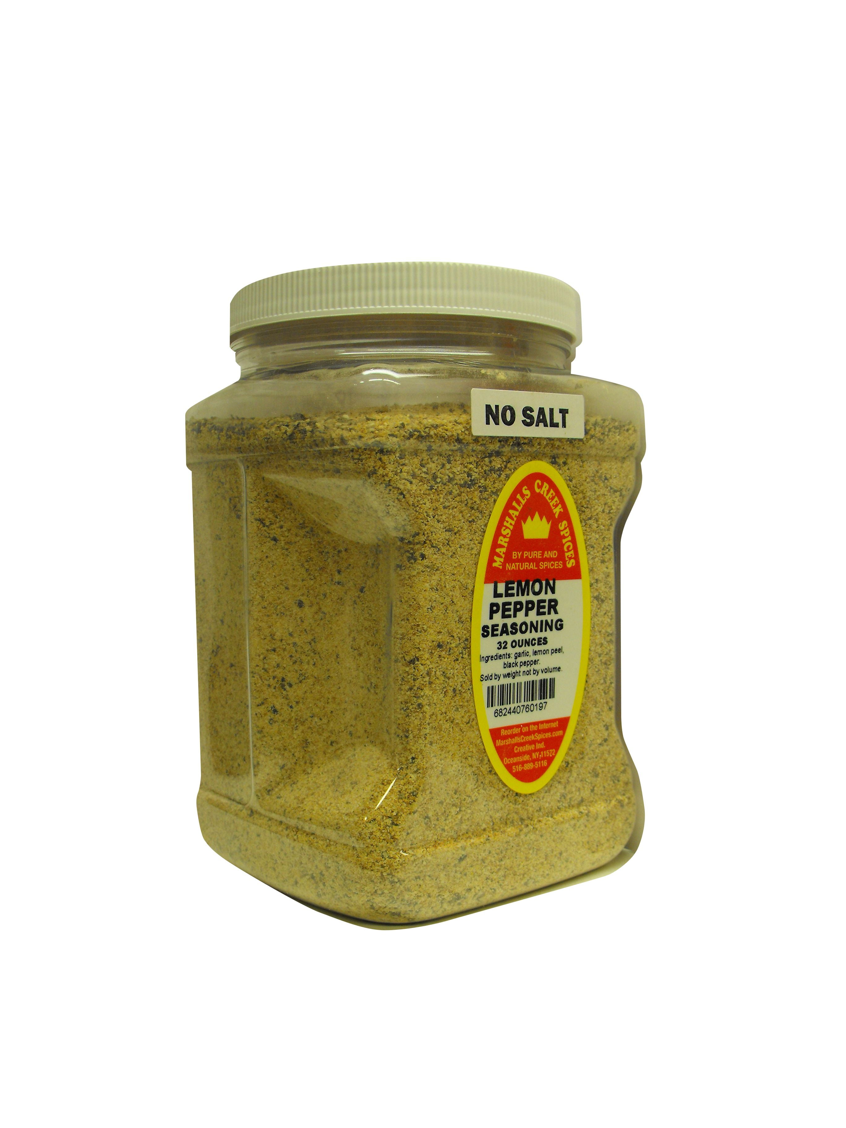 Family Size Marshalls Creek Spices Lemon Pepper No Salt Seasoning, 32