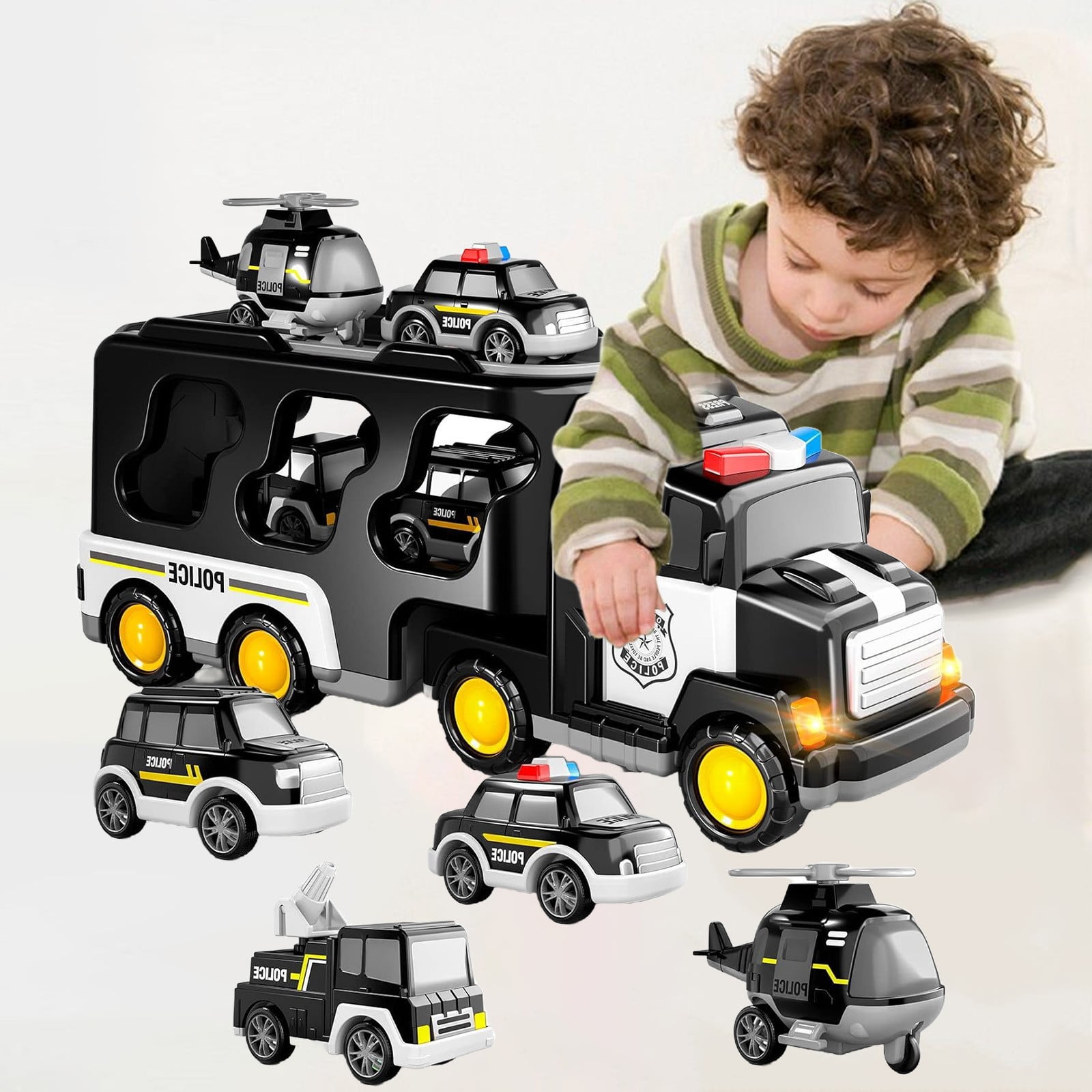 wznxdo Hot Sale Children Model Car Toys Engineering Car Children Boys Girls Toy Car Set Gift Storage Car Kids Holiday Birthday Gifts