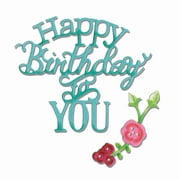 Sizzix Thinlits Dies - Phrase, Happy Birthday to You by Jen Long