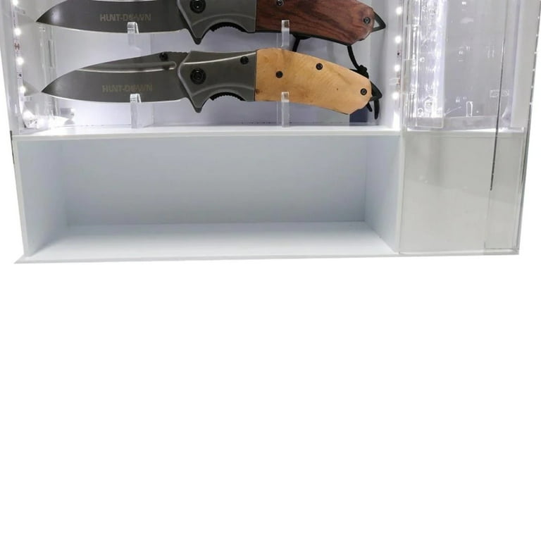 Defender 52 Pcs Knife Display Case 360 Rotating 4 Face Display