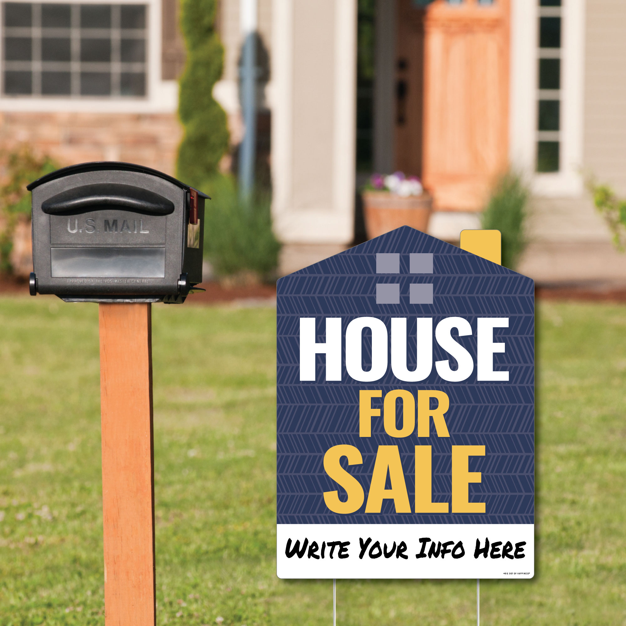 Big Dot of Happiness House For Sale Sign - Welcome Yard Sign