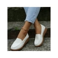 thumbnail image 5 of SIMANLAN Womens Comfort Driving Loafers Slip On Flats Casual Slippers Round Toe Penny Loafer Shoes Size 4.5-8.5 White 7.5, 5 of 6