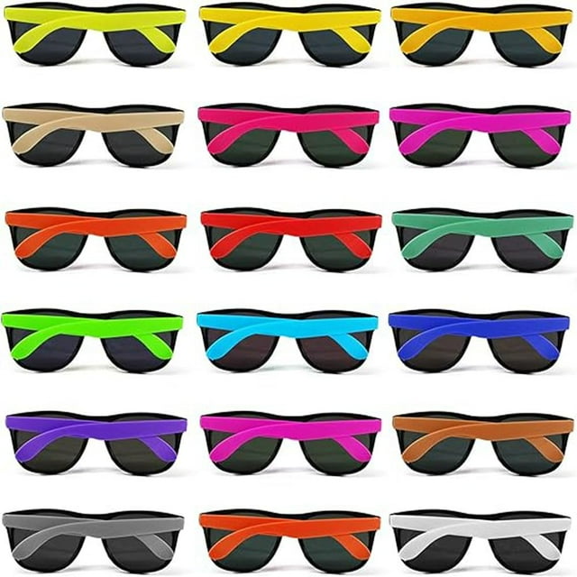 Gafas de sol de fiesta MAPIXO, 16 colores neón, paquete de 16 para niños y adultos