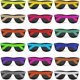 thumbnail image 1 of Gafas de sol de fiesta MAPIXO, 16 colores neón, paquete de 16 para niños y adultos, 1 of 7