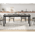 thumbnail image 3 of 70.8 Inch Long Dining Table For 6-8 People,Industrial Rectangle Wood Kitchen Table  With Heavy Duty Metal Frame,Easy Assembly, 3 of 7