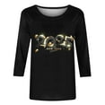thumbnail image 4 of xixinqiwan New Years Eve Clothing Women Tops,Womens Long Sleeve 2025 Printed Shirt Dress Crew Neck Sweatshirt Oversized Holiday Pullover, 4 of 6