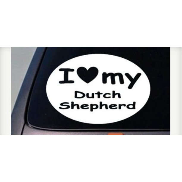 I LOVE MY DUTCH SHEPHERD SCHUTZHUND STICKER 6&quot; DOG TRUCK WINDOW STICKER