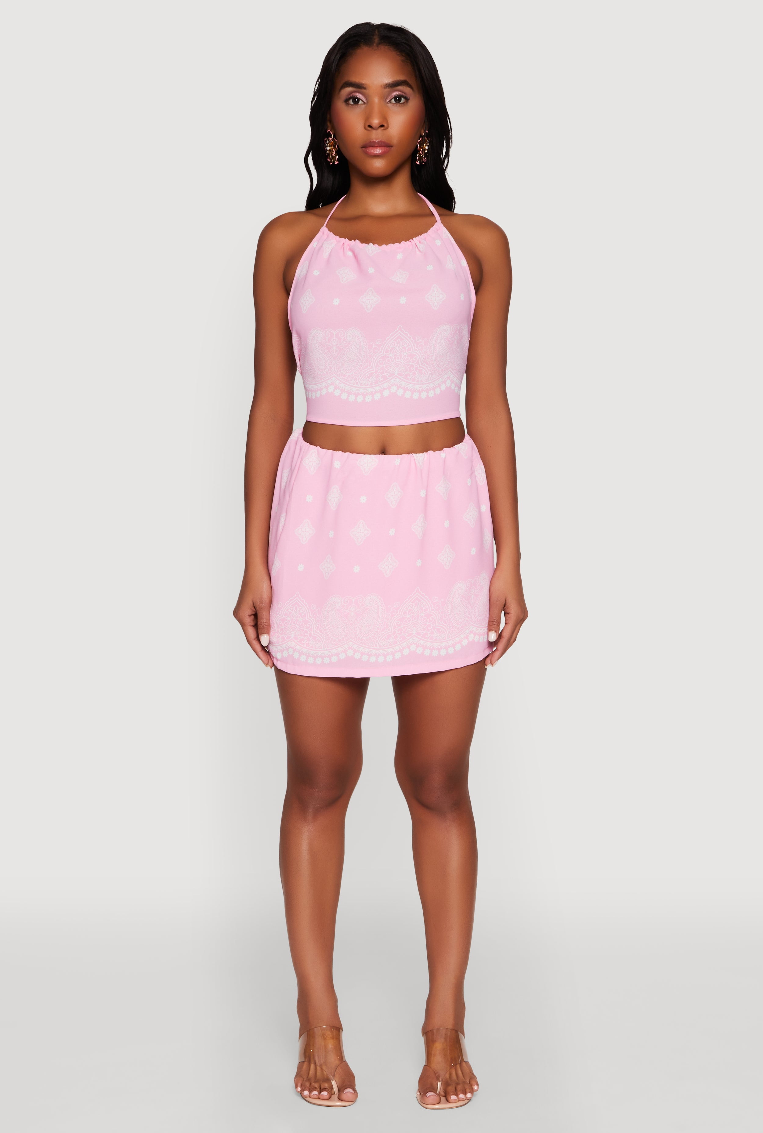 Womens Bandana Print Mini Skirt - Walmart.com