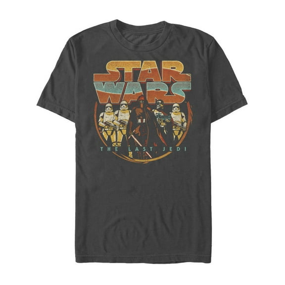 Men's Star Wars The Last Jedi First Order Retro Graphic Tee Charcoal Medium