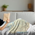 thumbnail image 3 of Canada Soft Flannel Fleece Throw Blanket, Educational Topographic Country Land Names with a Flag, Cozy Plush for Indoor and Outdoor Use, 50" x 70", Yellow Blue, by Ambesonne, 3 of 5
