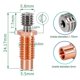 thumbnail image 2 of 2 PCS V6 Throat E3D Nozzle of V6 Bimetal 3D Printers Throat Titanium Red Copper TC4 Throat Bimetal Heatbreak 1.75mm All Metal for 3D Printer Accessori, 2 of 4