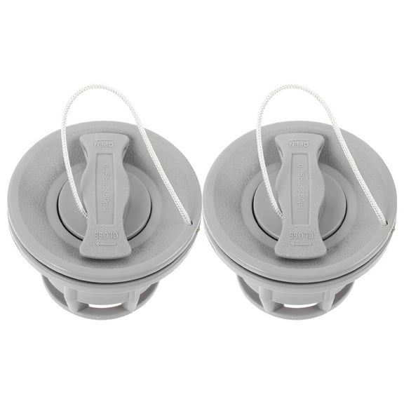 Soimiss 2Pcs Kayak Scupper Plugs with High Pressure Valve for Inflatable Boats Grey