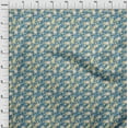 thumbnail image 4 of oneOone Silk Tabby Medium Blue Fabric Floral Sewing Fabric By The Yard Printed Diy Clothing Sewing Supplies 42 Inch Wide, 4 of 4