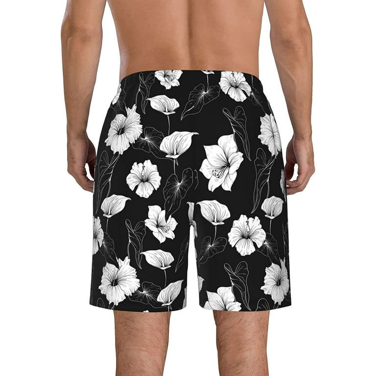 Hawaiian Hibiscus Swim Trunks