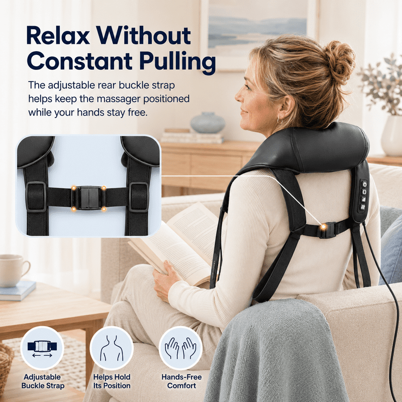 Shiatsu Neck Massager with Heat for Pain Relief Deep Tissue for Shoulder | Heated Neck Massager FSA Eligible HSA, Corded Portable Back Massager for Home Office Car, Gifts for Wife Husband