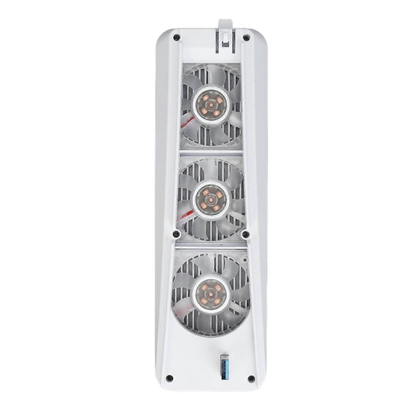 High Speed Console Cooling Fan, Quiet Game Console Cooler with Blue Light for PS5 White