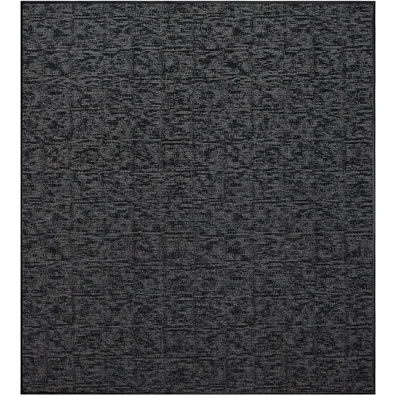Indoor Outdoor custom size area rugs made in USA comes in Ten colors and Nine shapes rectangular,round,square,runners,oval,hexagon,octagon,half round - Black, 3' x 3' Area Rugs