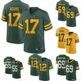 thumbnail image 2 of 03I Jerseys de football Green Bay'''packers''Men 12 Aaron Rodgers 55 Za'darius Smith 69 David Bakhtiari 92 Reggie White 10 Jersey d'amour, 2 of 5