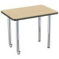 thumbnail image 3 of ECR4Kids 24in x 36in Rectangle Premium Thermo-Fused Adjustable Activity Table Maple/Black/Silver - Super Leg, 3 of 8