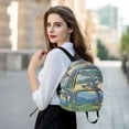 thumbnail image 6 of FORMRS Mini Backpack Purse for Women Travel Daypack Casual Shoulder Bag, Retro Mountain, 6 of 7