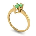 thumbnail image 2 of Clara Pucci 14K Yellow Gold 1ct Green Solitaire Ring for Women, 2 of 7