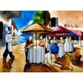thumbnail image 2 of West, Ronald 18x15 Black Ornate Wood Framed with Double Matting Museum Art Print Titled - Cafe La Vi, 2 of 4