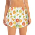 thumbnail image 4 of Lsque Colorful Lemons Printed Women's Running Shorts with Liner Pockets,Elastic Quick Dry Workout Athletic Gym Yoga Shorts,Womens High Waist Shorts-Large, 4 of 9