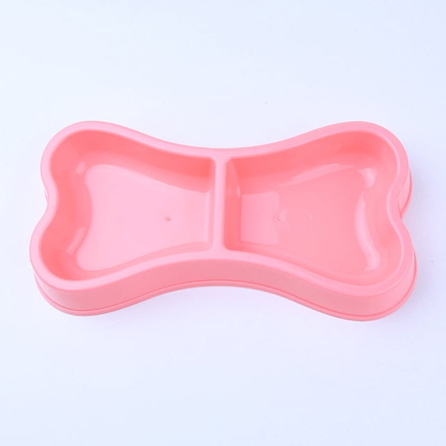 KALLORY Doble Para Perros Y En Plástico Color Rosa Con Antideslizante Para