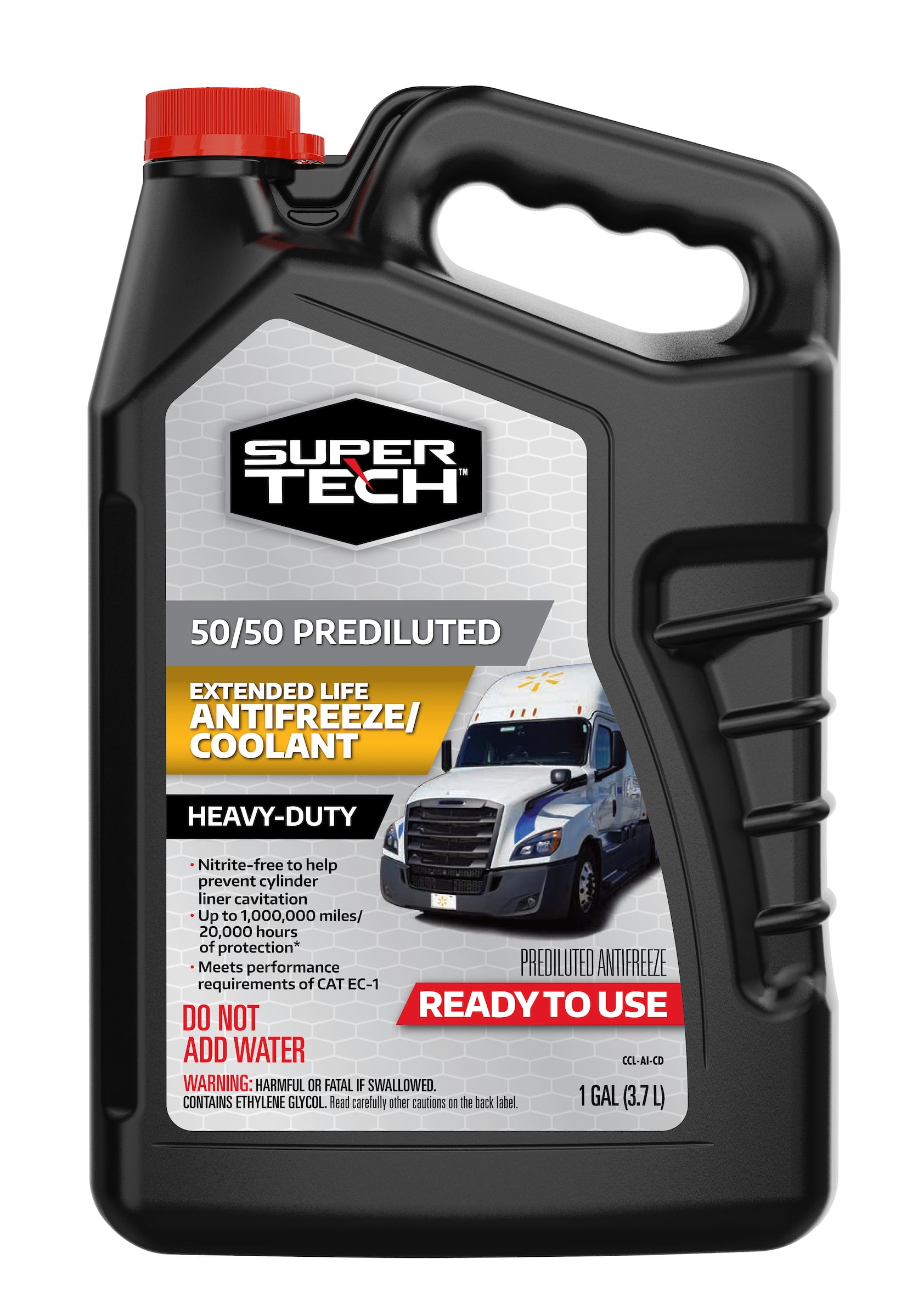 (4 pack) Super Tech 50/50 Heavy Duty Nitrite Free Antifreeze/Coolant for Trucks and All Vehicles