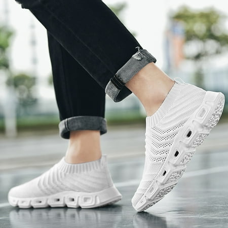 

dyfzdhu new men s hollow flying woven lightweight breathable comfortable decompression fashion handsome sports running shoes
