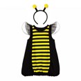 thumbnail image 5 of REDARER Kids Bee Cosplay Dress with Wings and Antenna Headband Cartoon Insect Outfit for Halloween Party Role Play,4-5 Years, 5 of 5