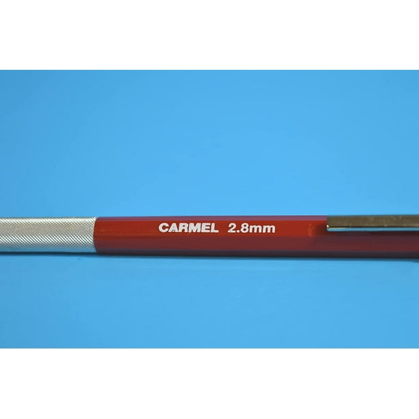 Carmel Crayon à graisse mécanique + 25 recharges de plomb (vert), crayon  d'embrayage avec mines épaisses et cireuses, porte-mine de 3 mm