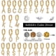 thumbnail image 3 of Pendientes de aro chapados en oro de 18 quilates con circonita cúbica pavimentada, pendientes de aro Huggie con iniciales Az 26, pendientes de abalorios con letras personalizados, pequeños colgantes m Feliz Sencillez, 3 of 4