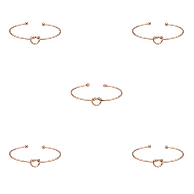 Jumpingount de metal, abierta de estilo Simple, decoración de ropa para el cuerpo, accesorio de joyería, pulseras, brazalete para Dorado 5piezas Jumpingount CBP234438