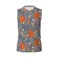 thumbnail image 6 of Lsque Floral Squirrel Print Men's Cotton Blend Sleeveless Muscle Shirts (S-3XL)- Moisture Wicking, Odor Protection, UPF 30+,3X-Large, 6 of 8