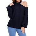 thumbnail image 2 of gakvbuo Sweaters for Women Fall Fashion Pullover Sweatshirts Women Casual Long Sleeve Loose Solid Round Neck Medium And Long Tops Sweatshirts Women Blouse, 2 of 6