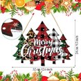 thumbnail image 2 of Merry Christmas Door Sign,Wooden Christmas Tree Wreath Alternative for Front Door Decor,Farmhouse Holiday Hanging Plaque for Porch Wall, Outdoor Indoor Christmas Decorations for Home Party Decor, 2 of 7