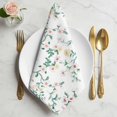 thumbnail image 2 of Spring Flowers Cloth Napkins, Yellow Pink Floral Leaves Country Farm Plants Washable and Reusable Dinner Napkins Set of 8, Table Napkin for Kitchen Party Birthday Wedding Hotel Housewarming 20"x20", 2 of 9