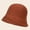 Brick red, variant on Autumn Winter New Knitted Bucket Hat Women Casual Outdoor Warm Fishman Hat Lady Solid Color Fashion Basin Hat Designer Style