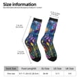 thumbnail image 2 of Rateoe Cosmic Purple Irises for Women Casual Calf Socks - Cute Crew Socks - Thin Soft Above Ankle Socks Size 5-11, 2 of 6