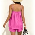 thumbnail image 5 of Enjoytime 2 Piece Sets for Women Sleeveless Camisole Shorts Matching Set Solid Color Travel Vacation Plus Size Outfits, 5 of 7