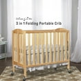 thumbnail image 3 of Dream On Me Birch 3-in-1 Folding Portable Mini Crib, Natural, 3 of 7