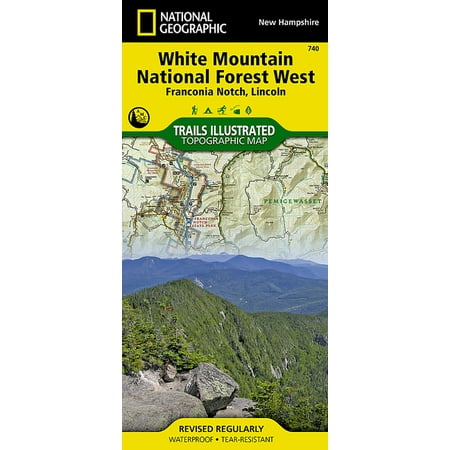 National Geographic Trails Illustrated Topographic Map White Mountains National Forest West Franconia Notch, Lincoln, New Hampshire - Folded Map