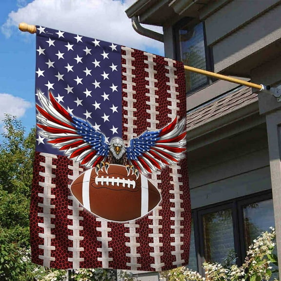 FLAGWIX American Flag - American Football Eagle Flag DBD3179F - House Flag (29.5" x 39.5")