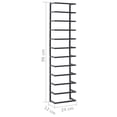 thumbnail image 5 of vidaXL Towel Rack Black 24x12x96 cm Steel, 5 of 5