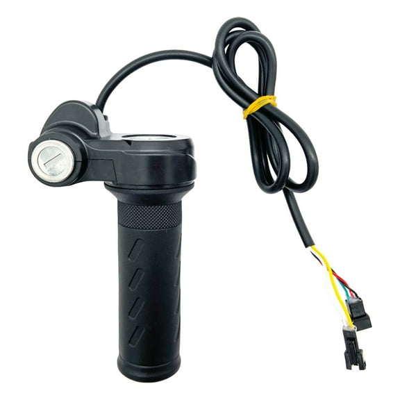 Mupvlun Electric Bike Twist Throttle with Keys, Waterproof Speed Controller Grip, Compatible with Most E-Bikes and Scooters Black